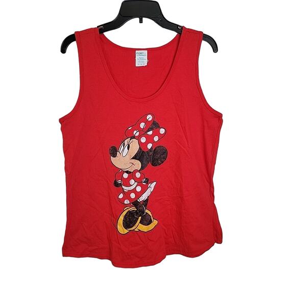Disney Red Minnie Mouse Graphic Print Sleeveless Tank Top Women's Size XL - Picture 1 of 8